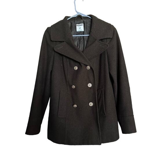 Old Navy Jackets & Blazers - Old Navy Green Pea Coat with Gold Buttons Size Small